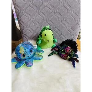 Bundle, Set of 3 Colorful Plush Toys